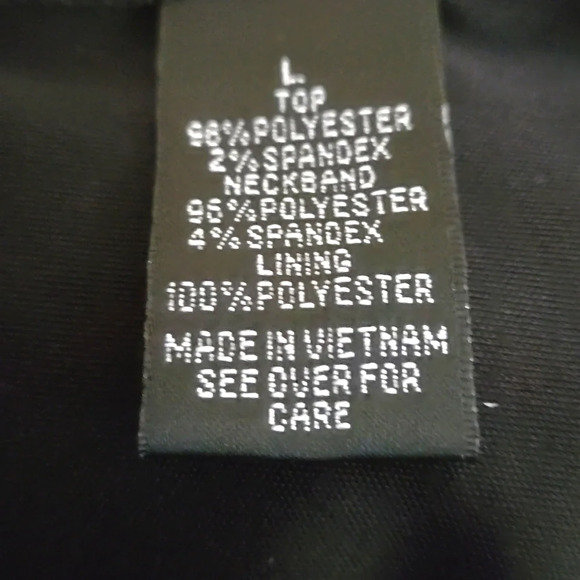 I.N. Studio Layered Ruffled Top Black & Gray Wide Band Boat Neck Women L - Picture 8 of 11